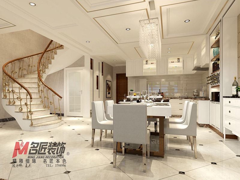 自貢市銀海&middot;金域國際一期歐式風(fēng)格別墅裝修案例