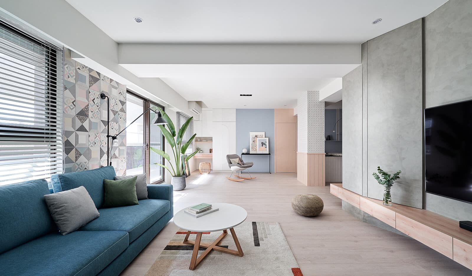 現(xiàn)代簡約風(fēng)格室內(nèi)家裝案例效果圖-客廳