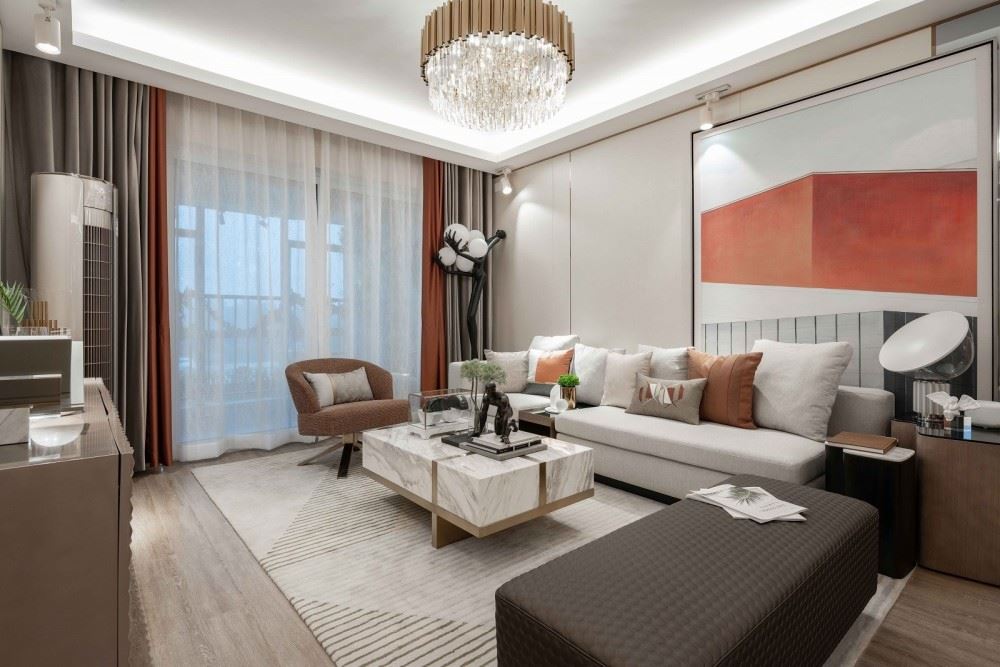 江門市東慶北路小區(qū)輕奢風(fēng)格三居室裝修案例