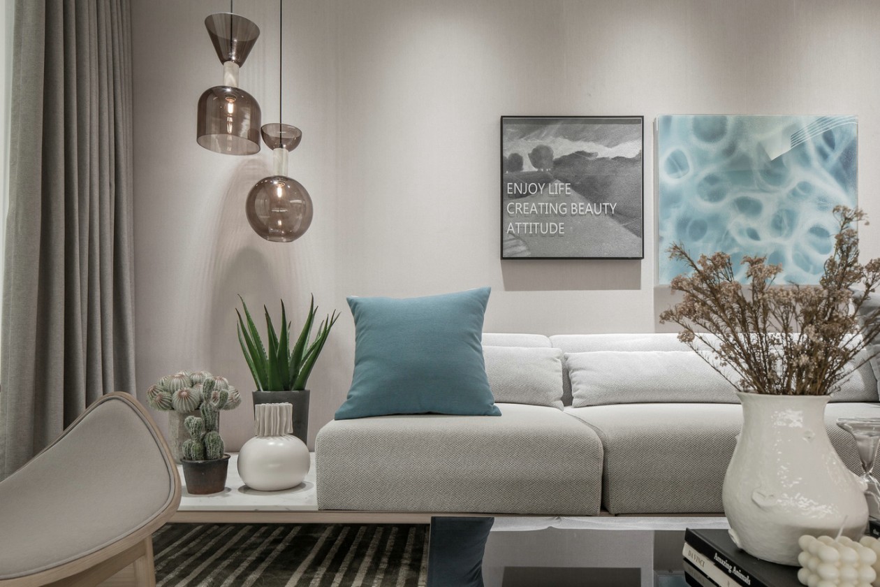 現代簡約風格室內設計家裝案例-客廳沙發(fā)