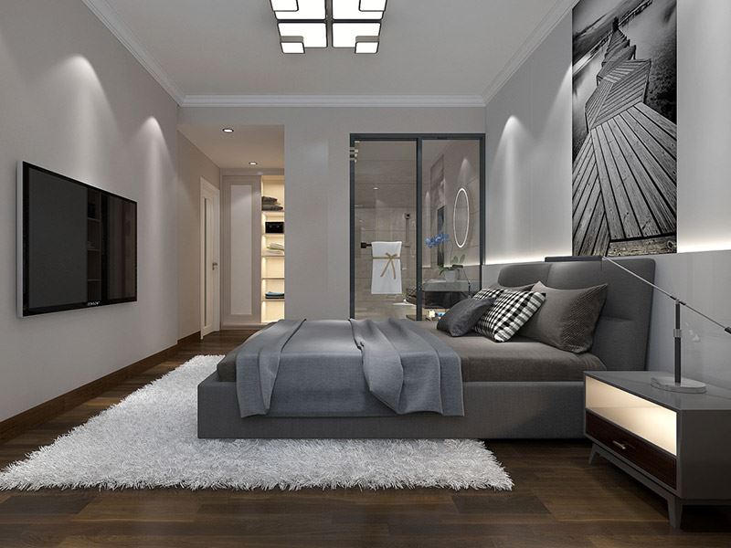 自貢市盈佳大廈現(xiàn)代簡約風(fēng)格平層裝修案例