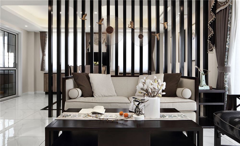 江門(mén)市雁山豪苑新中式風(fēng)格四居室裝修案例