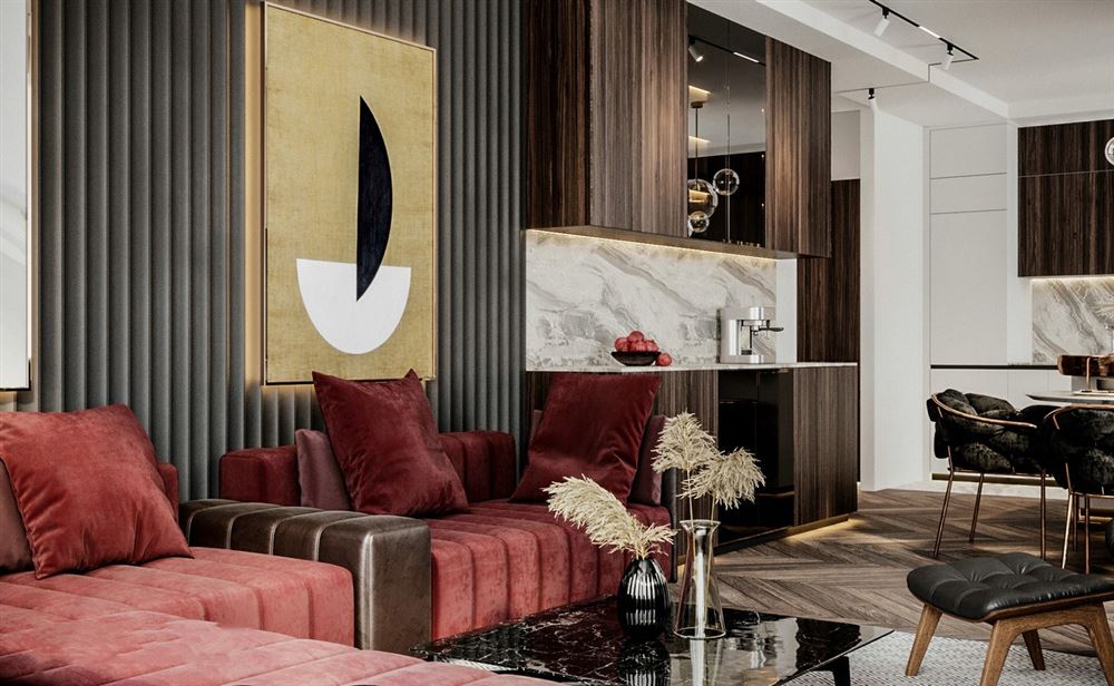 江門市華僑公館輕奢風格三居室裝修案例