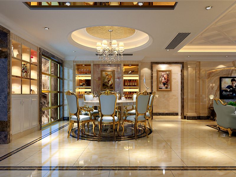 佛山市招商依云國(guó)際歐式風(fēng)格四居室裝修案例