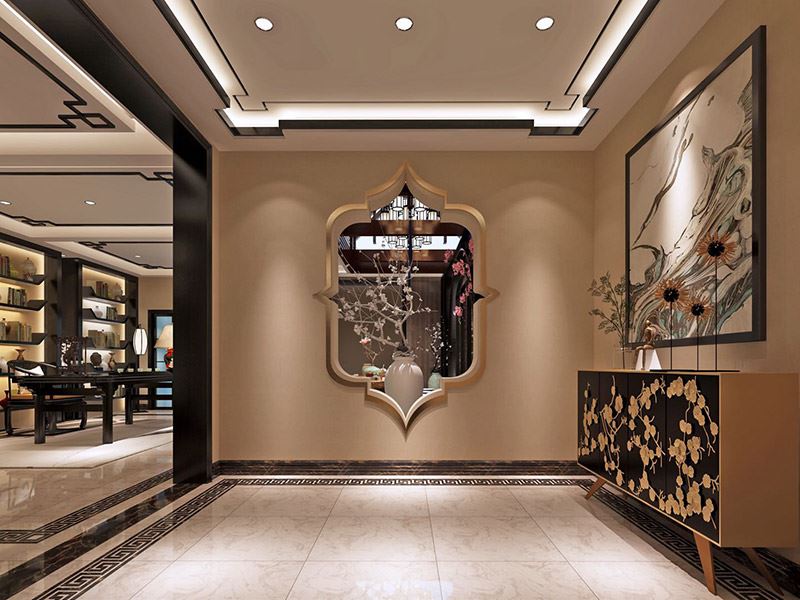 自貢市遠達&middot;南湖領(lǐng)御新中式風格別墅裝修案例