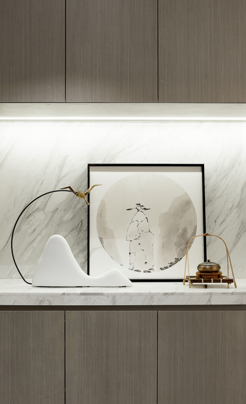 現(xiàn)代新中式風格室內(nèi)設(shè)計家裝案例-玄關(guān)