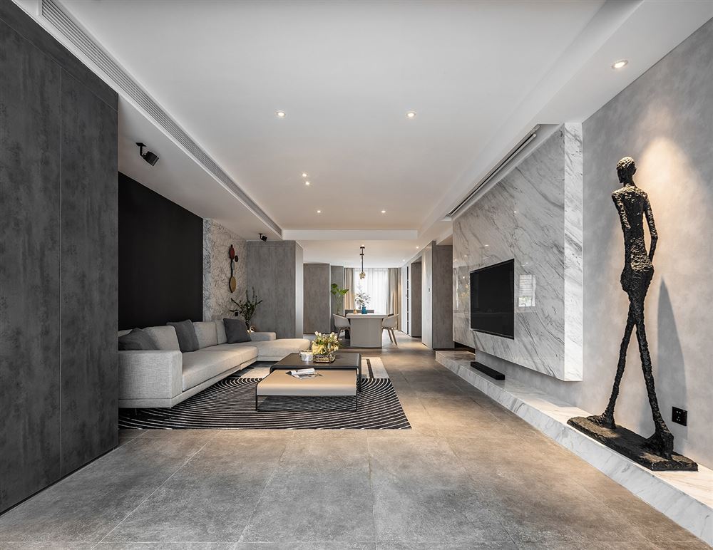 廣州市怡港花園輕奢風格三居室裝修案例