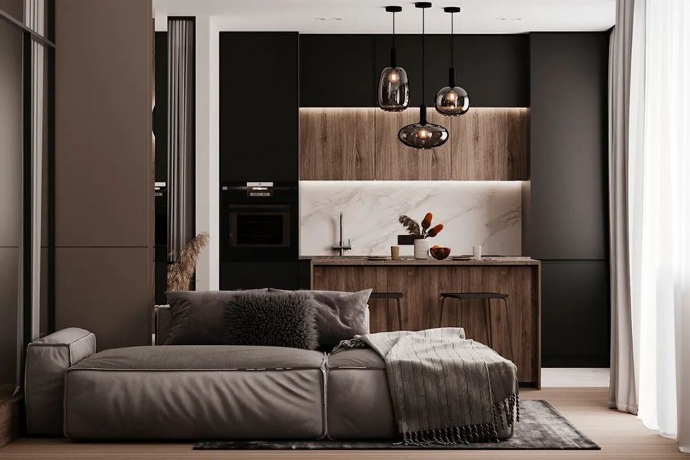 茂名市金源時代現(xiàn)代簡約風格三居室裝修案例