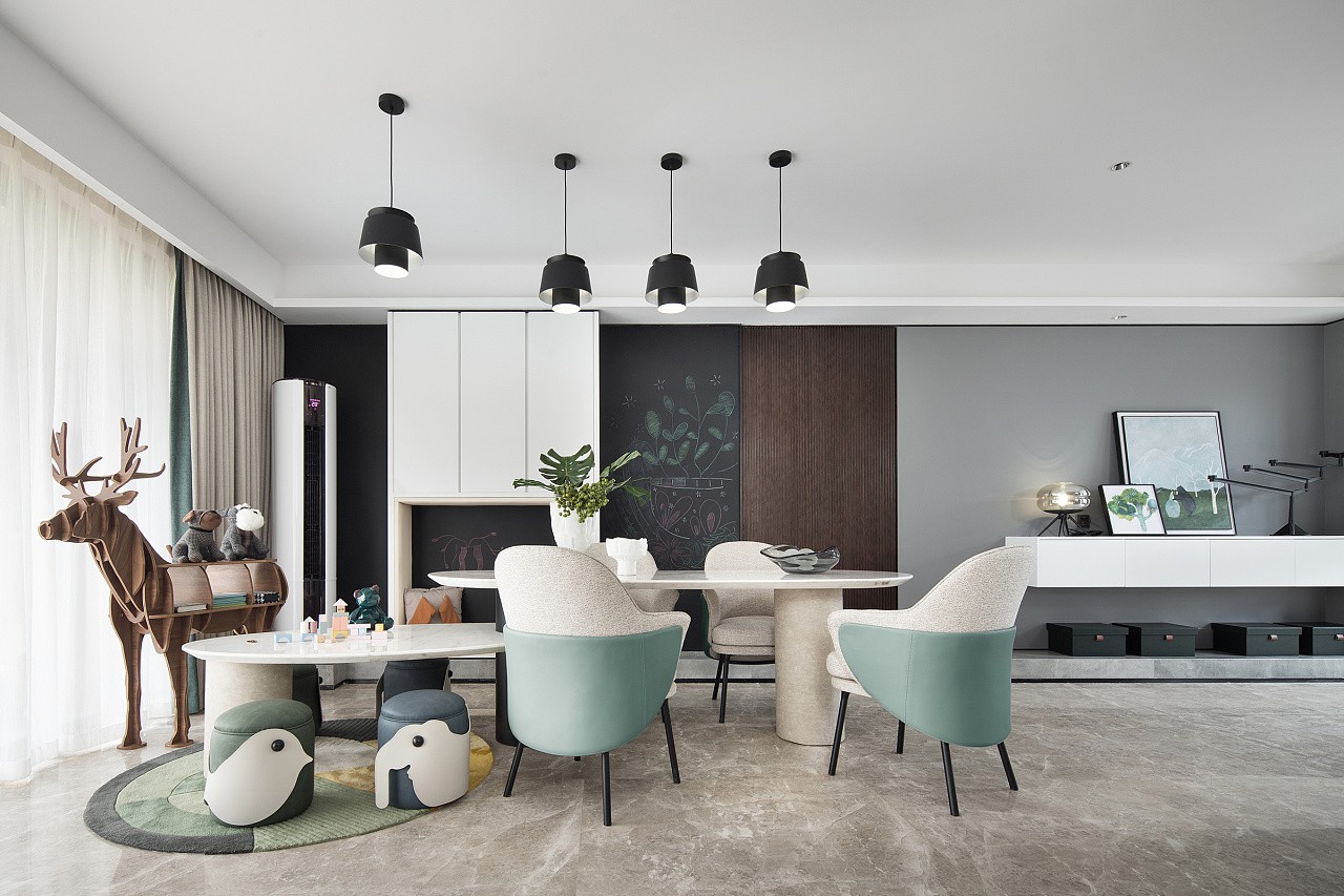 裝修案例現(xiàn)代簡約風格室內裝修效果圖-客廳