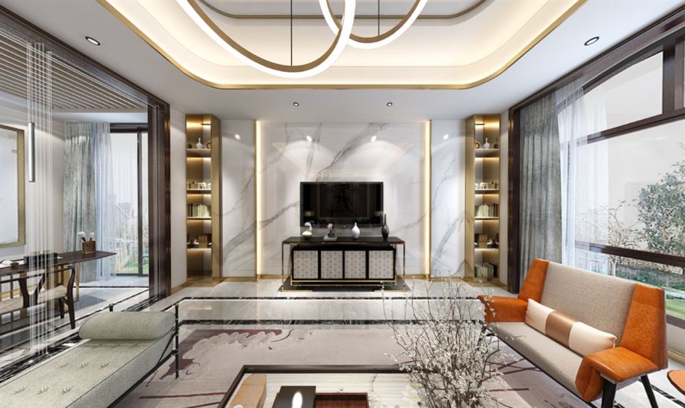 廣州市玖瓏湖別墅歐式風(fēng)格三居室裝修案例