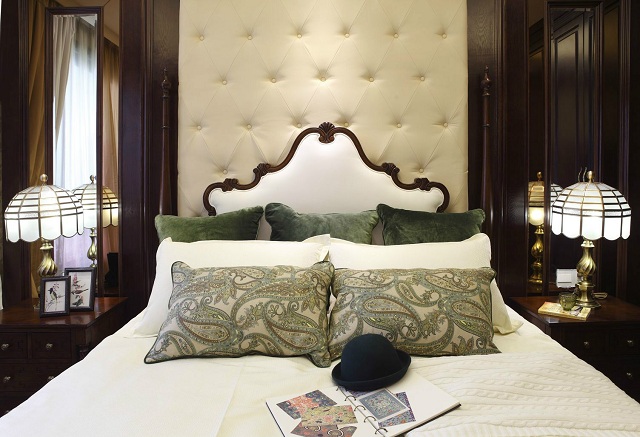 裝修案例新古典復(fù)古風格室內(nèi)裝修效果圖-臥室