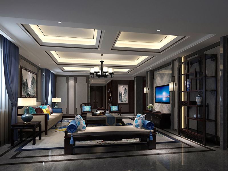 泰州市長江玫瑰園別墅小區(qū)歐式風格別墅裝修案例