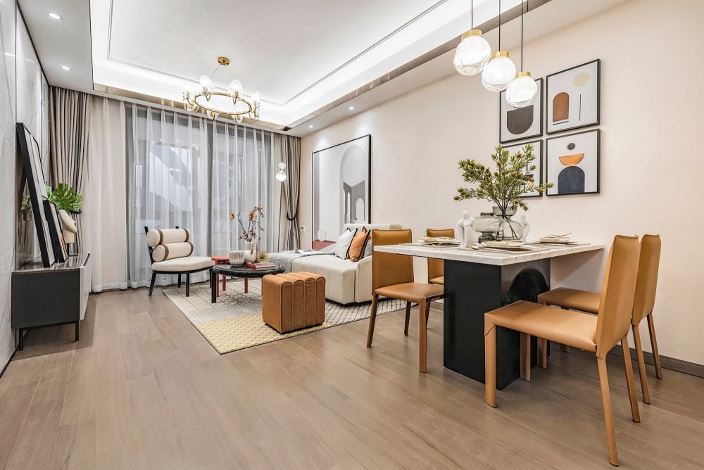 佛山市美的鷺湖森林度假區(qū)現(xiàn)代簡約風(fēng)格三居室裝修案例