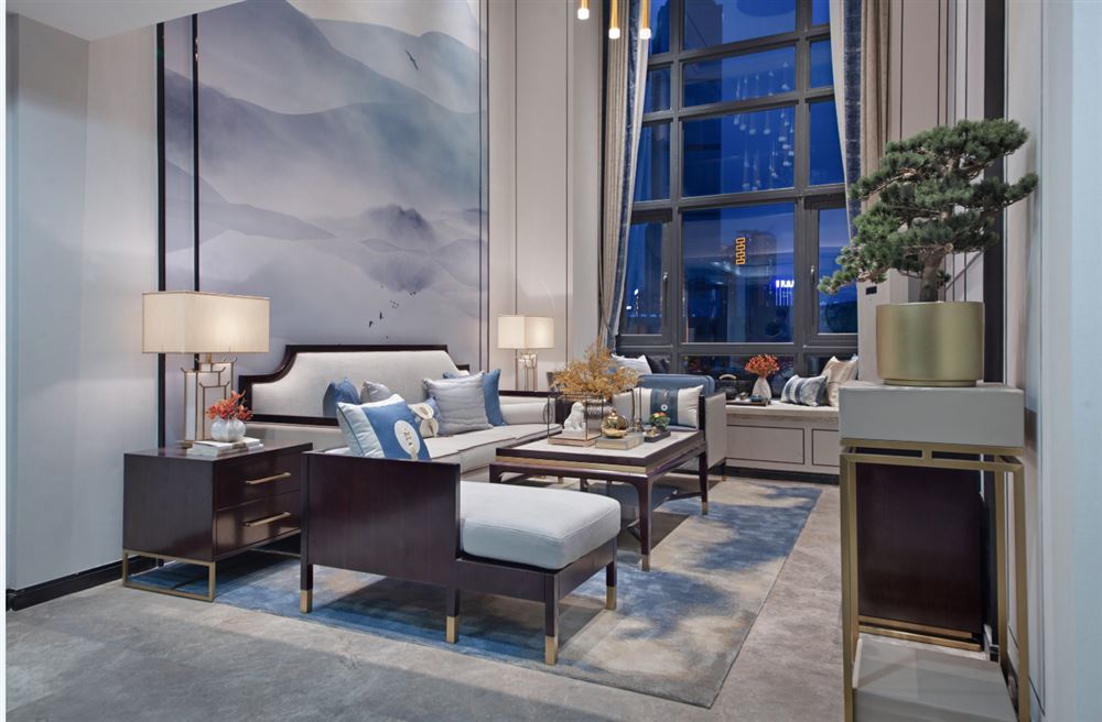 廣州市保利公園九里新中式風(fēng)格三居室裝修案例