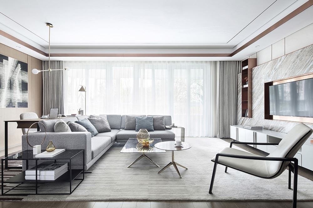 南寧市華發(fā)國賓壹號輕奢風(fēng)格三居室裝修案例