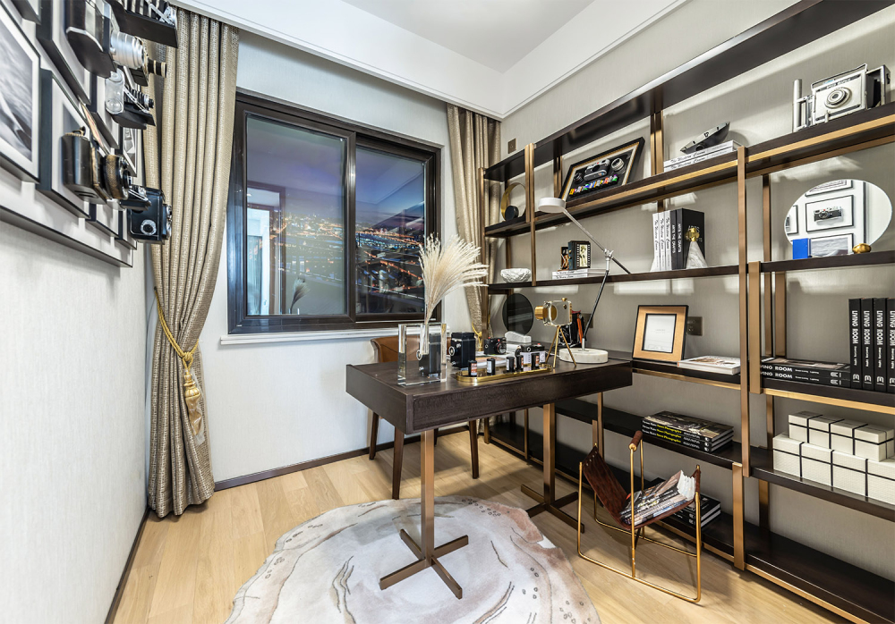 現(xiàn)代輕奢風格室內(nèi)設(shè)計家裝案例-書房