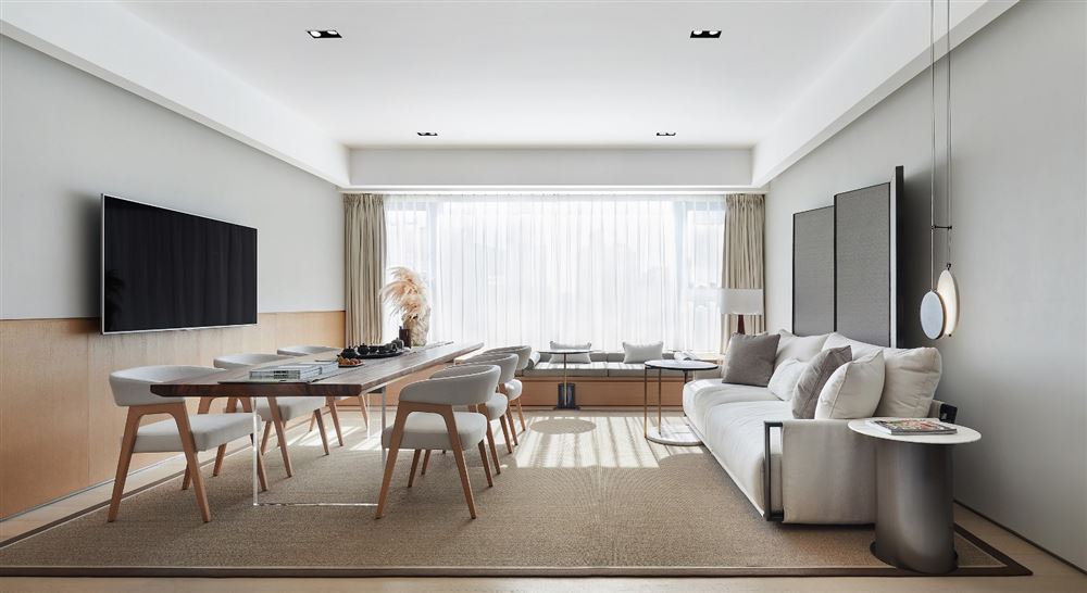 江門(mén)市名門(mén)壹號(hào)現(xiàn)代簡(jiǎn)約風(fēng)格三居室裝修案例