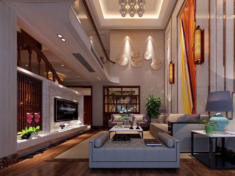 揭陽(yáng)市博和城新中式風(fēng)格復(fù)式裝修案例