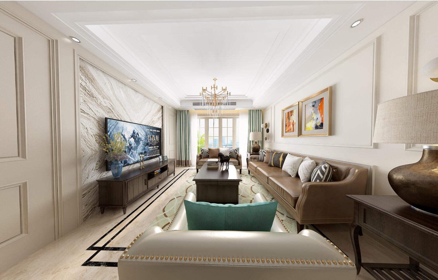 廣州市錦繡天倫花園歐式風(fēng)格三居室裝修案例