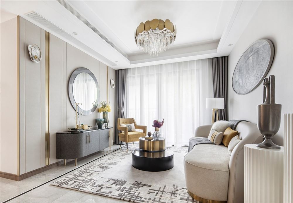 江門市鳳山水岸輕奢風(fēng)格三居室裝修案例