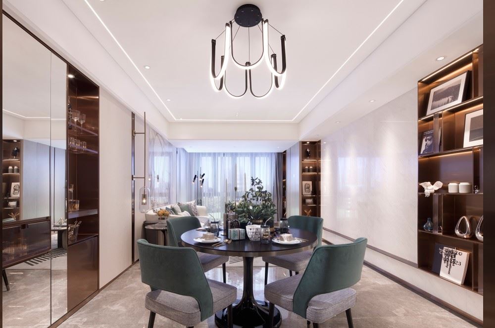 江門市嶺江一品輕奢風(fēng)格四居室裝修案例