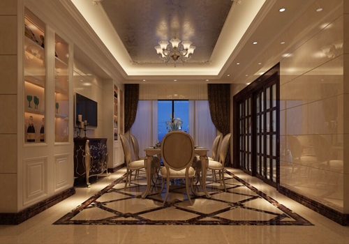 佛山市雅居樂&middot;江畔明珠新中式風(fēng)格四居室裝修案例