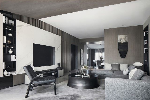 陽江市城中城豪庭新中式風格三居室裝修案例