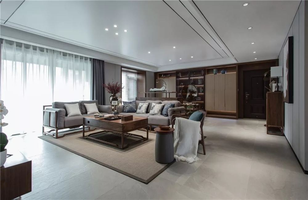 佛山市招商&middot;悅府新中式風格四居室裝修案例