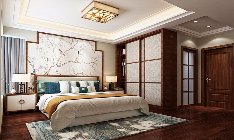 佛山市翡翠西江新中式風(fēng)格四居室裝修案例