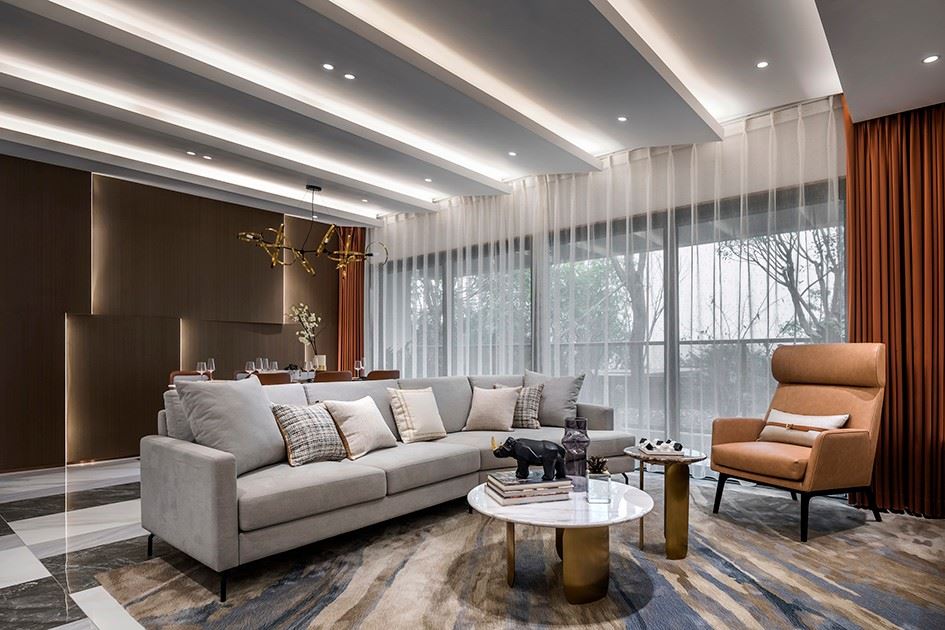 陽江市富力灣輕奢風(fēng)格三居室裝修案例