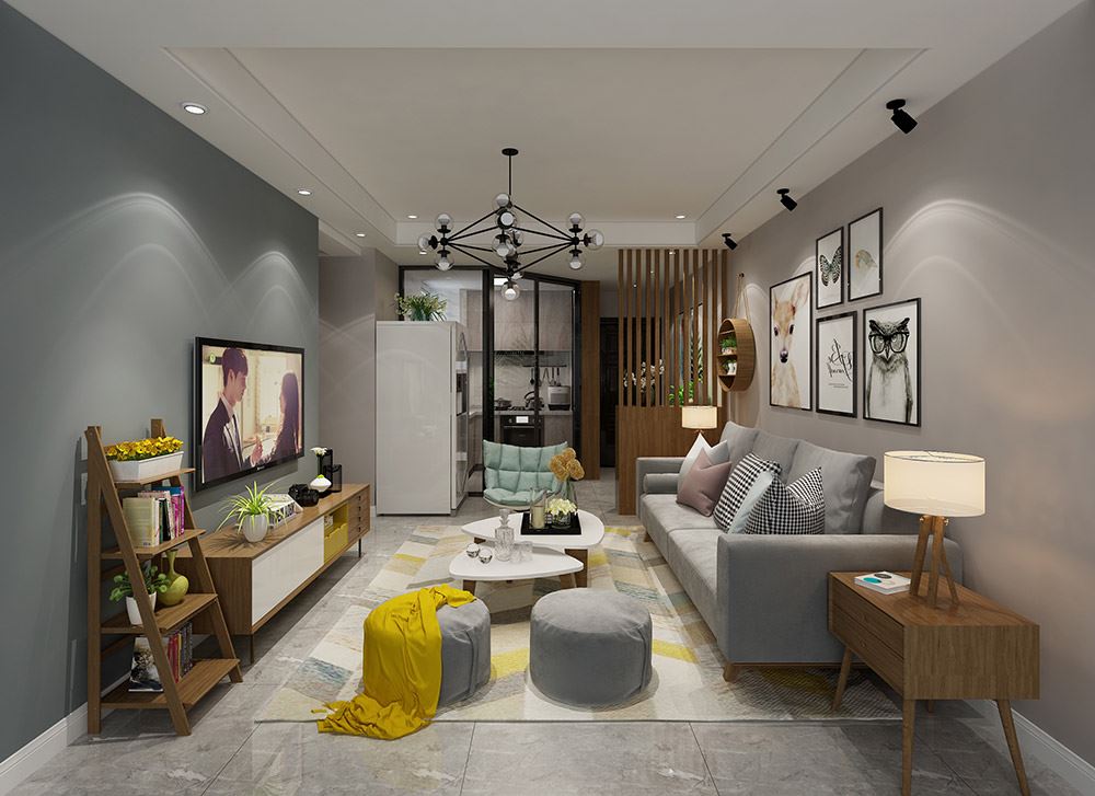 臺(tái)州市濱江&middot;鉑金海岸北歐風(fēng)格二居室裝修案例