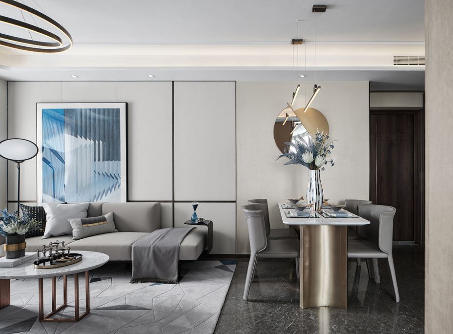 江門市嶺江一品輕奢風(fēng)格三居室裝修案例