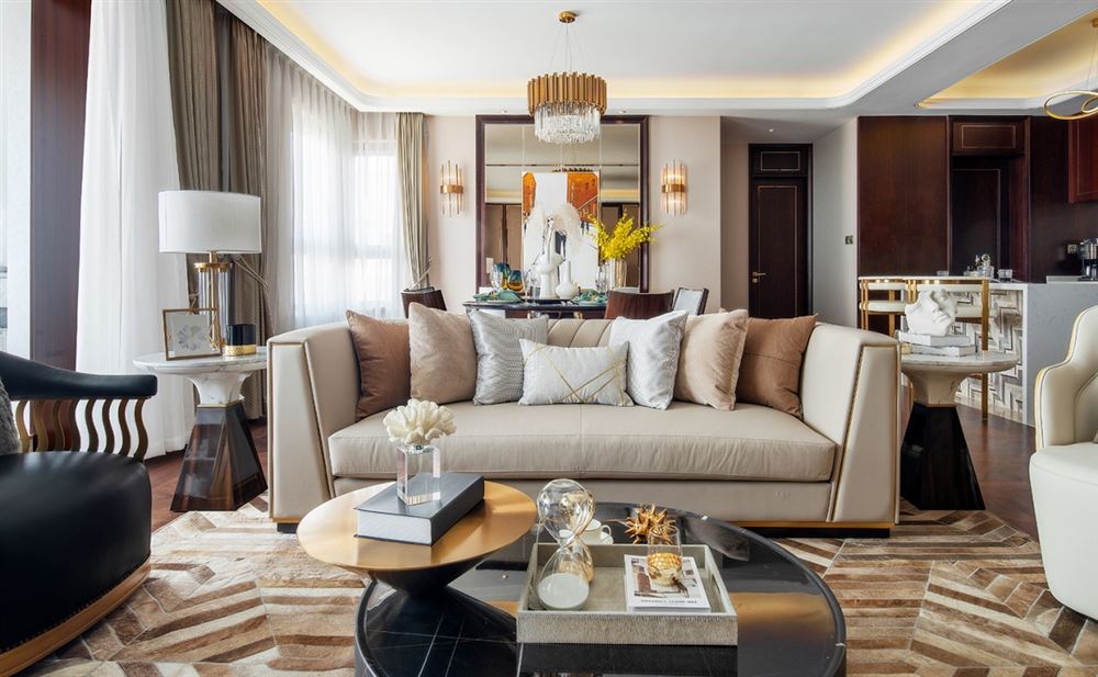 江門市新會(huì)駿景灣豪庭輕奢風(fēng)格三居室裝修案例