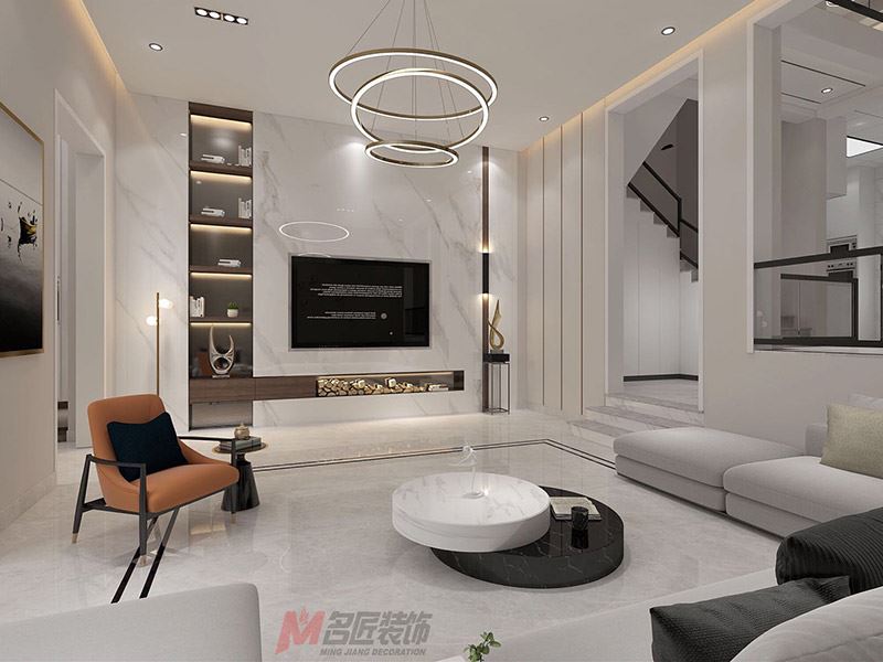 自貢市盈佳大廈現(xiàn)代簡約風(fēng)格別墅裝修案例