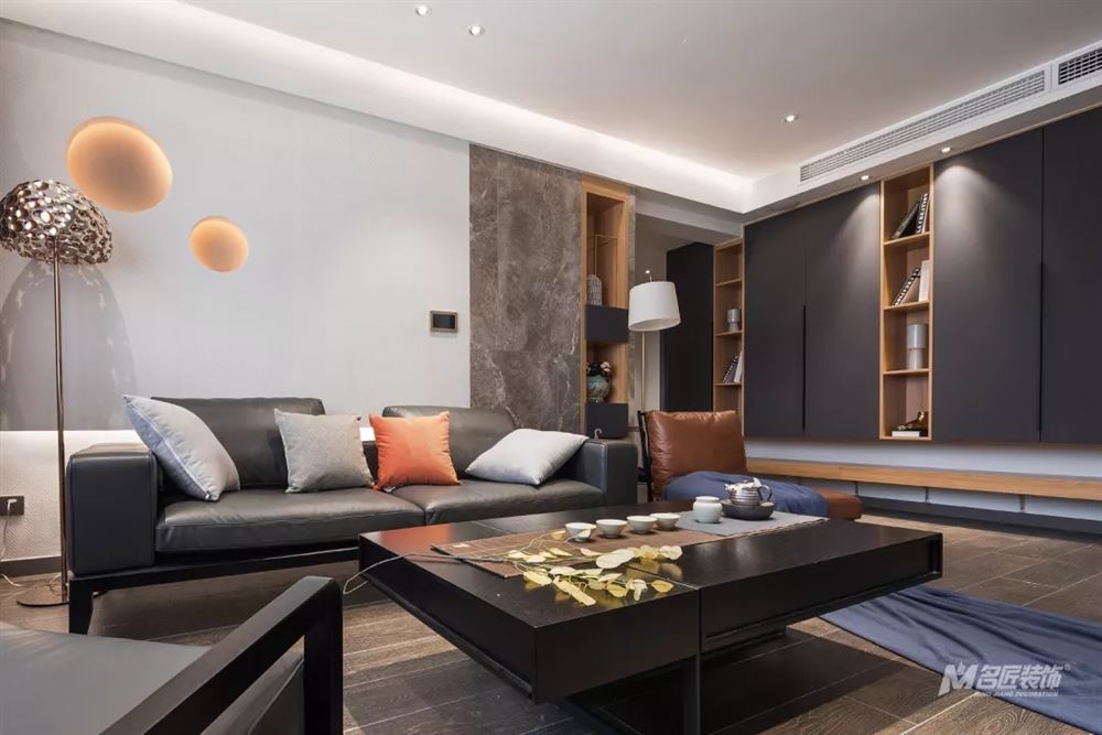 常州市御城商住樓輕奢風(fēng)格三居室裝修案例