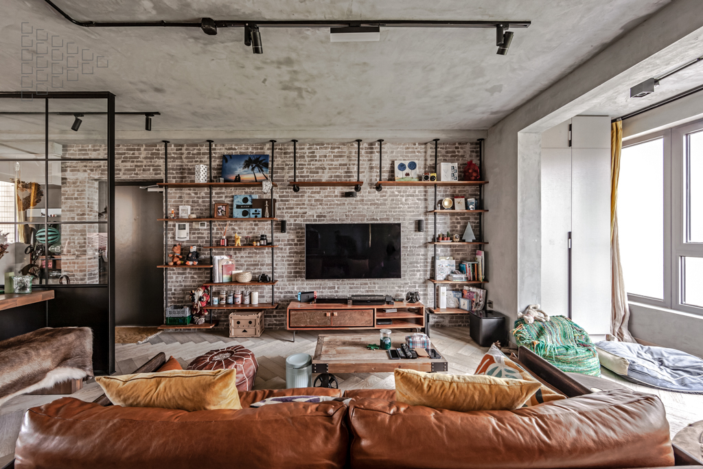 現(xiàn)代工業(yè)風風格室內(nèi)設(shè)計家裝案例-客廳電視背景墻