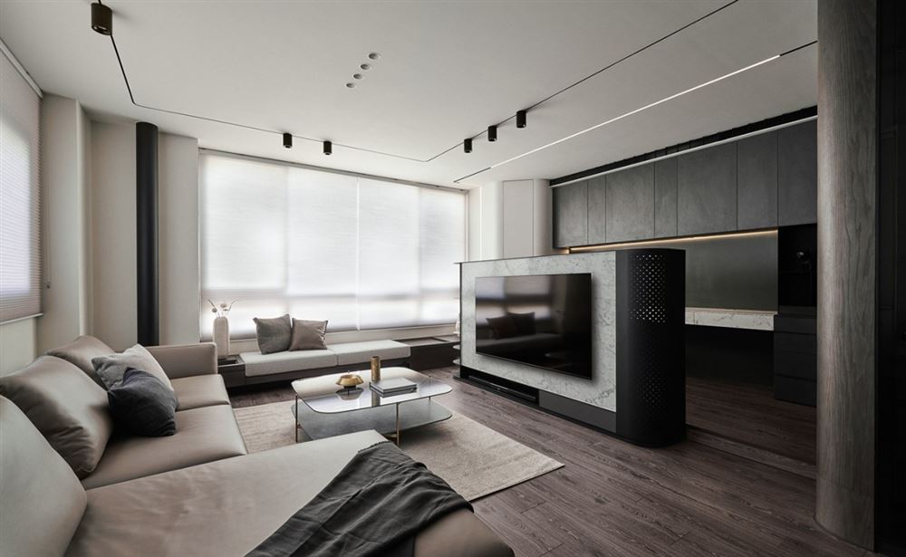 佛山市招商曦岸現(xiàn)代簡約風格四居室裝修案例