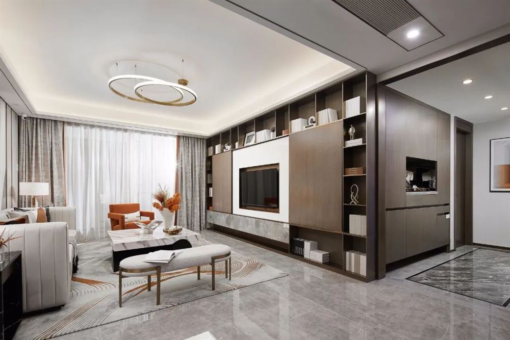 佛山市融創(chuàng)半島壹號(hào)現(xiàn)代簡(jiǎn)約風(fēng)格四居室裝修案例