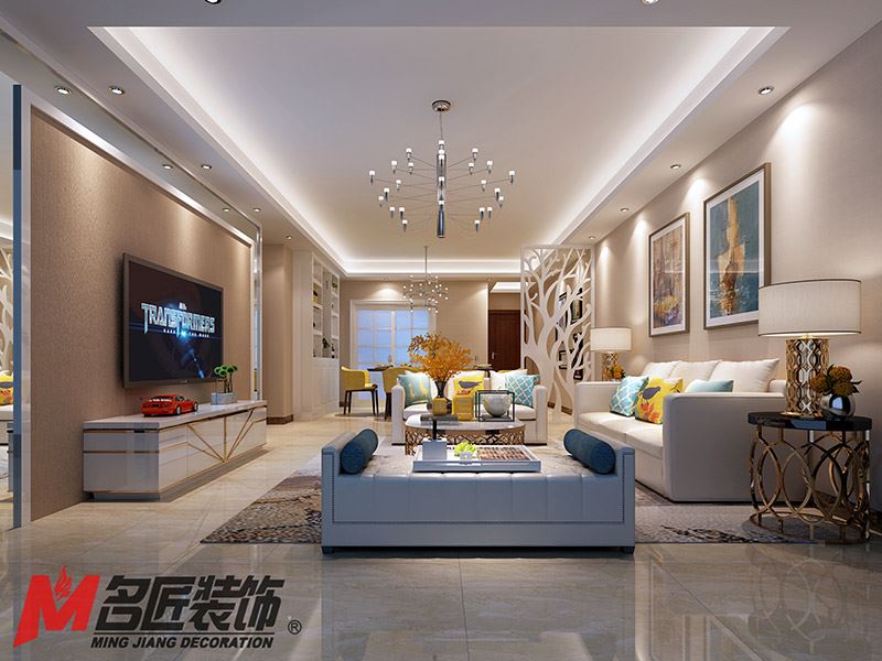 河源市東江灣&middot;名門世家現(xiàn)代簡約風格三居室裝修案例