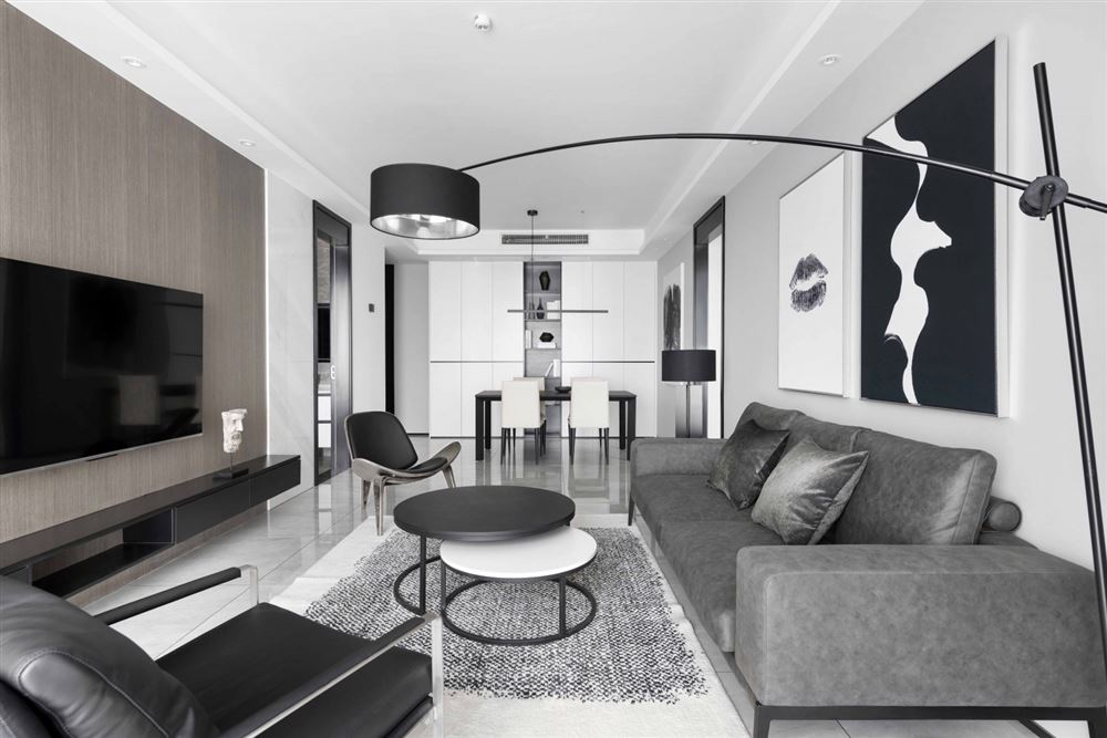 佛山市世茂弘陽綠島湖公館現代風格五居室裝修案例