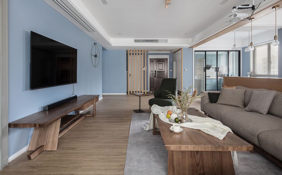 江門市江灣一品北歐風(fēng)格四居室裝修案例