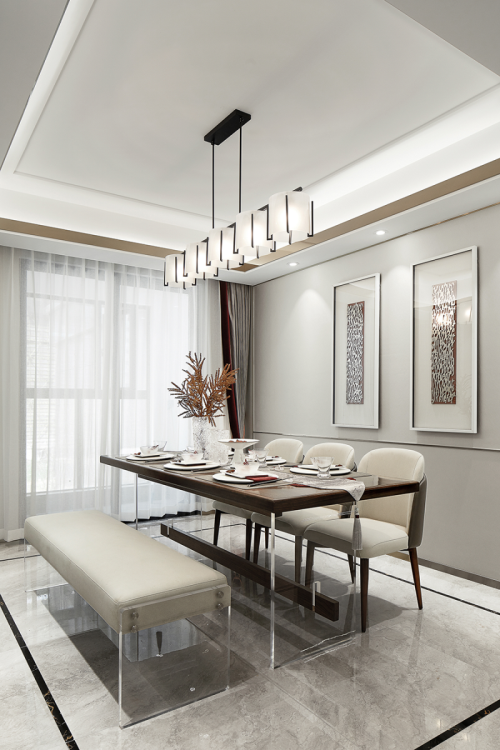 現(xiàn)代新中式風格室內(nèi)設(shè)計家裝案例-餐廳