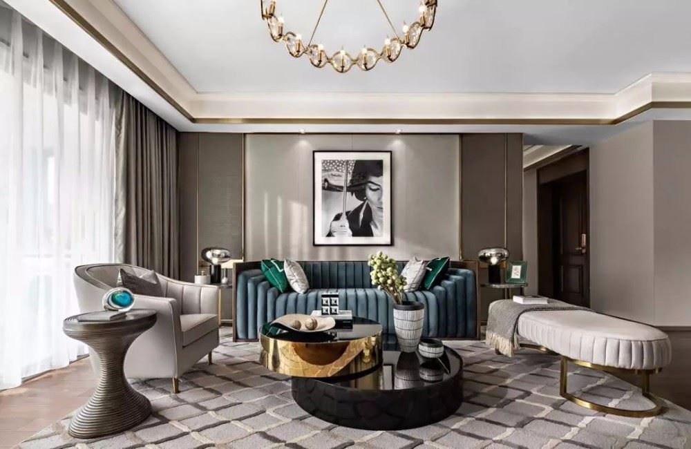 佛山市順德自在城輕奢風格三居室裝修案例