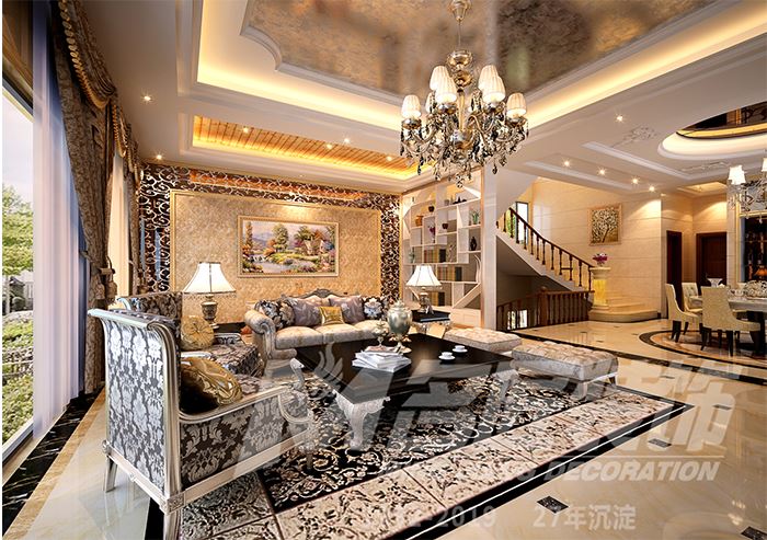 佛山市鵬瑞&middot;三龍灣1號歐式風(fēng)格三居室裝修案例