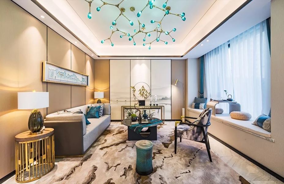 江門市美的公園天下新中式風(fēng)格別墅裝修案例