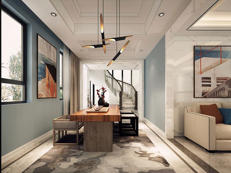 泰州市柏建小區(qū)現(xiàn)代風格復式裝修案例