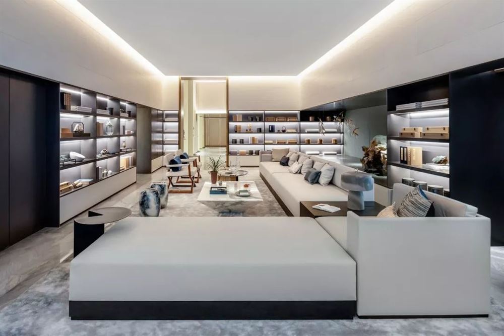 江門市萬科翡翠中央新中式風格四居室裝修案例