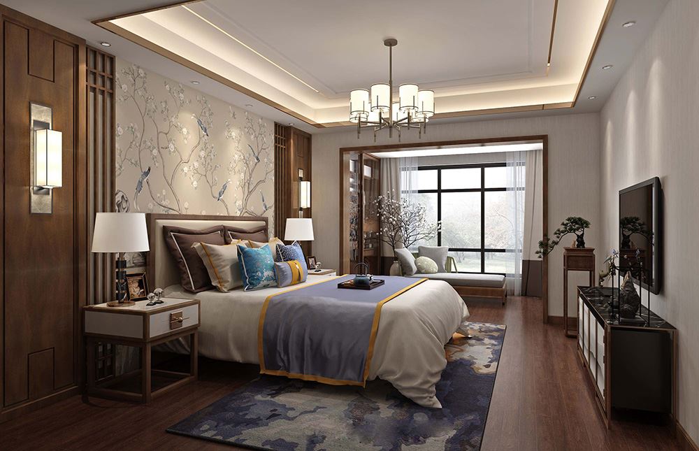 佛山市泰豐千璽灣新中式風格復(fù)式裝修案例
