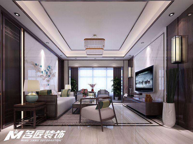 佛山市綠城桂語映月歐式風(fēng)格三居室裝修案例