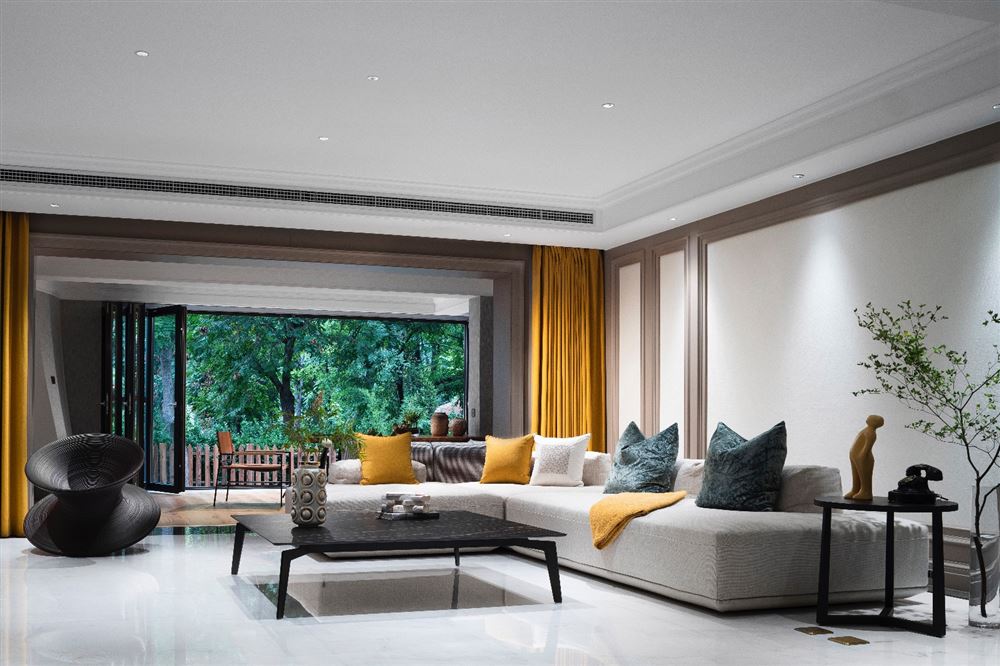 江門市寶翠園美式風格三居室裝修案例